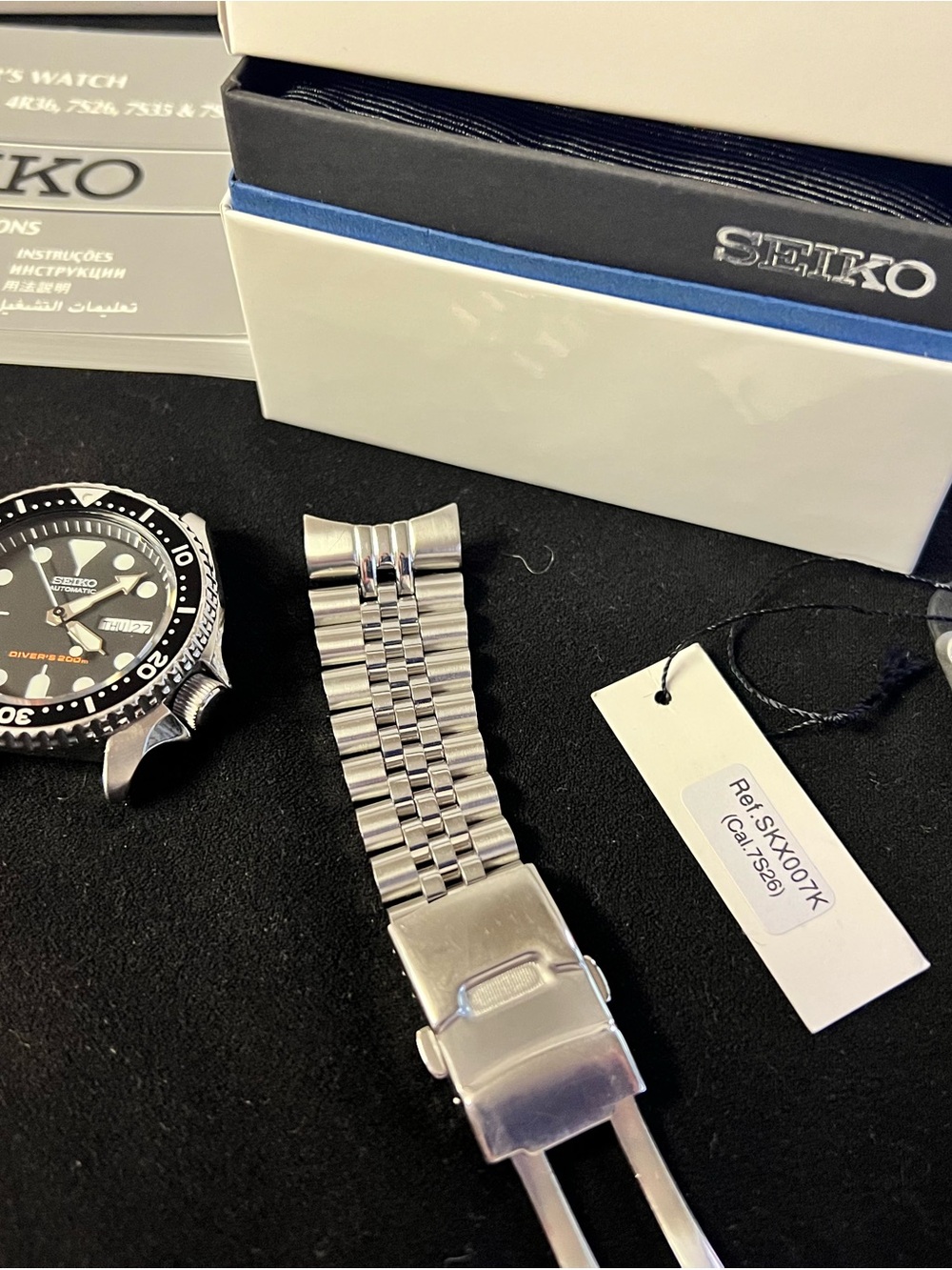Seiko June 2019 SKX007K Diver 7S26-0020 Final Year Box Papers Jubilee Rubber
